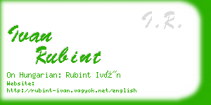 ivan rubint business card